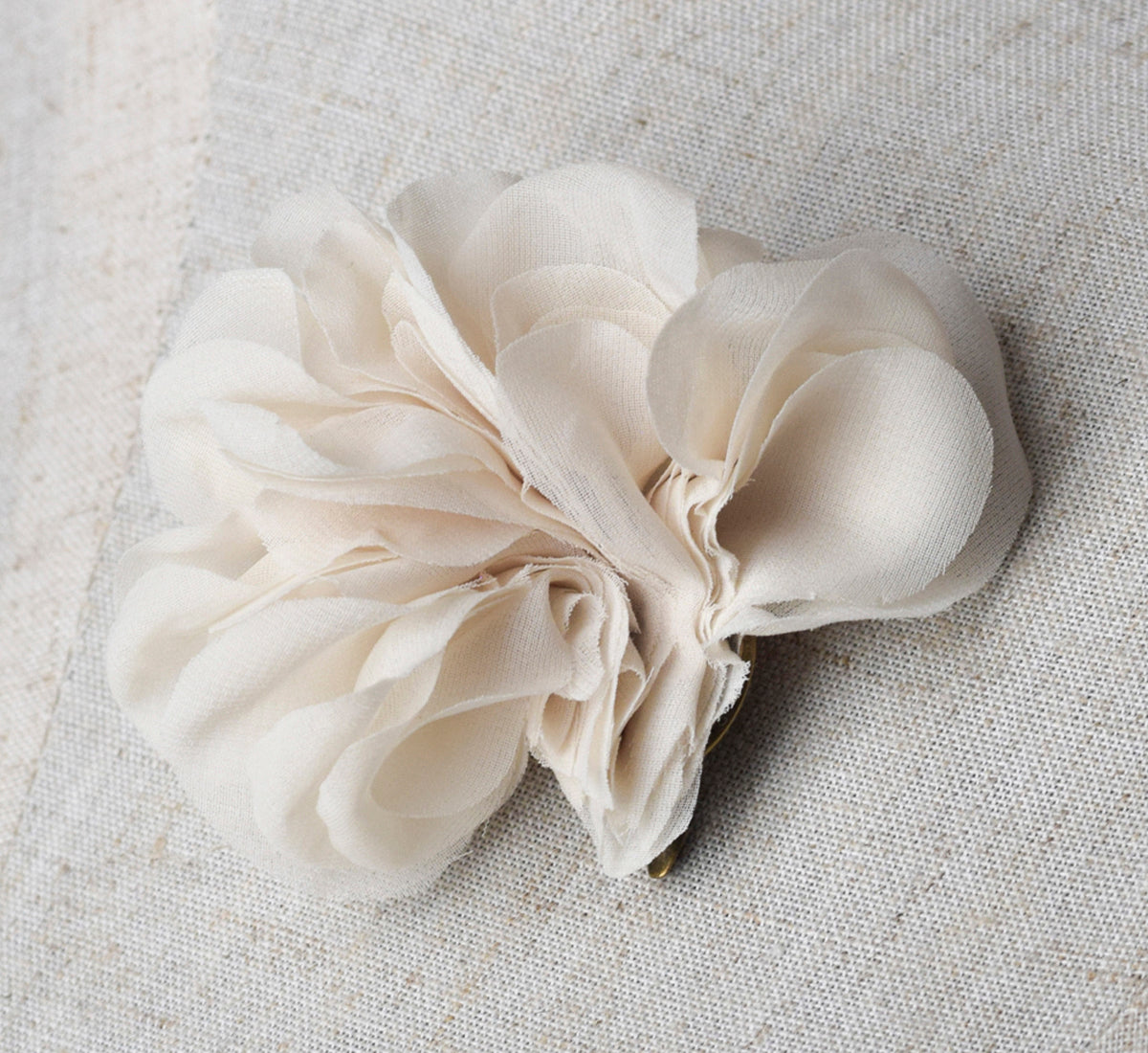 wedding accessories, flower in hair, flower clip, ivory silk