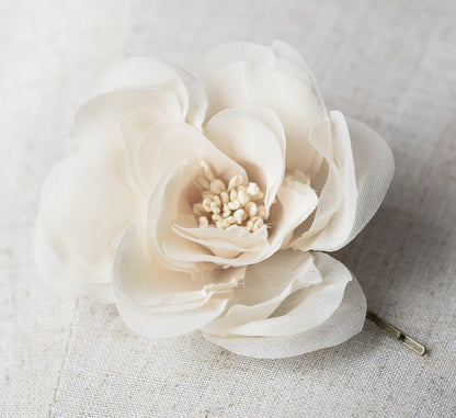 chiffon, silk, flower, hair pin, hair accessories